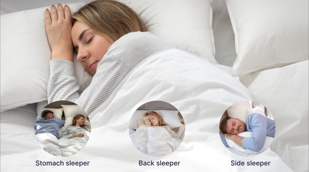 different types of sleepers based on the best pillow for them